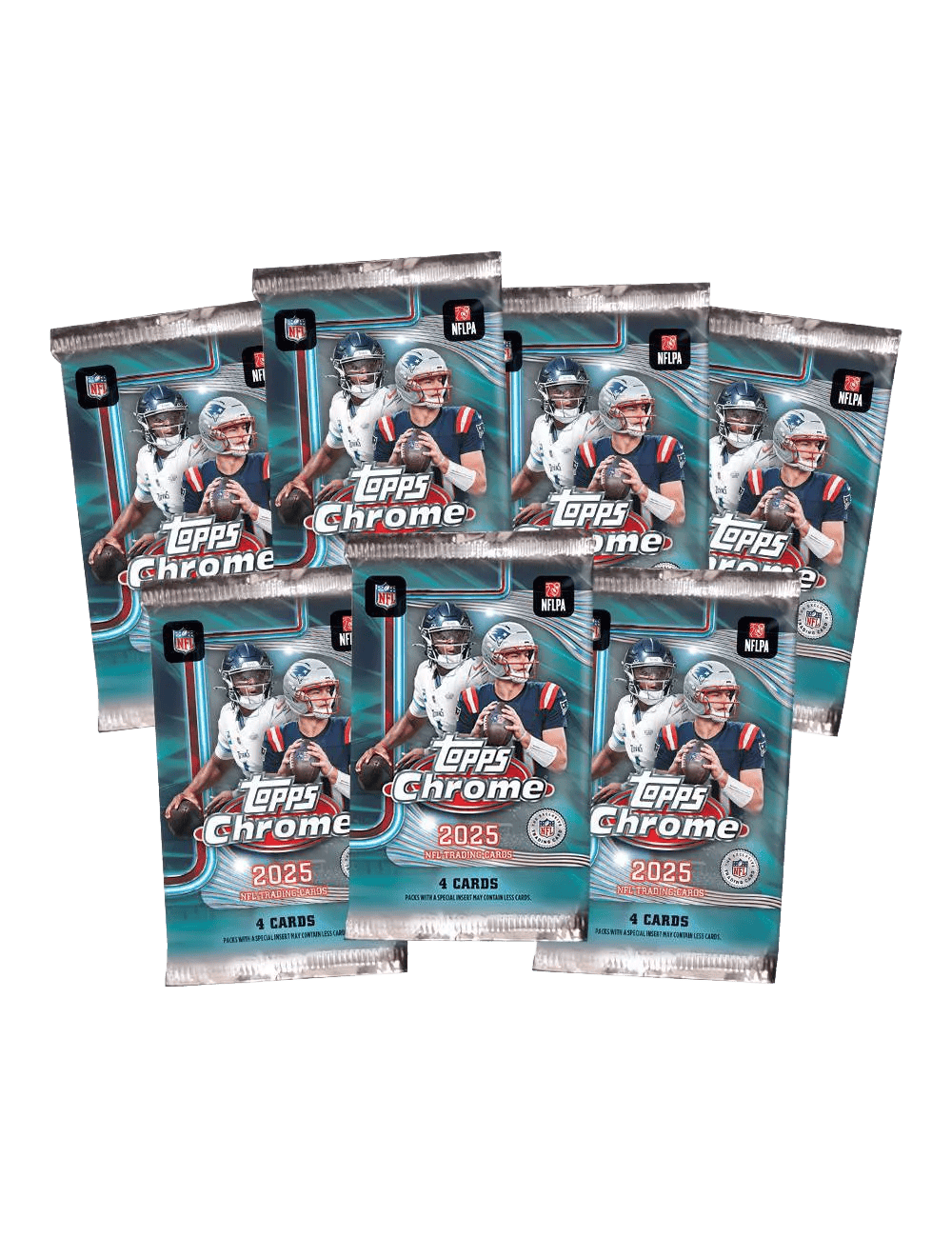 Topps Cards 2025 Topps NFL Chrome Football Trading Card Blaster Box