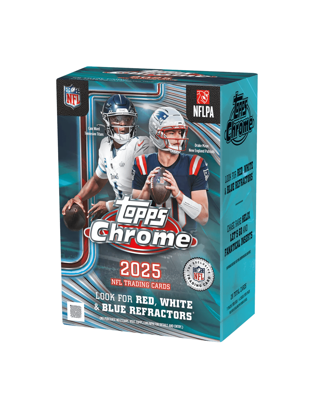 Topps Cards 2025 Topps NFL Chrome Football Trading Card Blaster Box