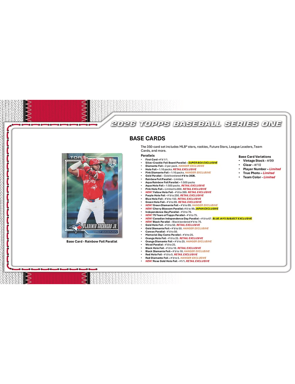 Topps Cards 2026 Topps MLB Series 1 Baseball Trading Card Super Box