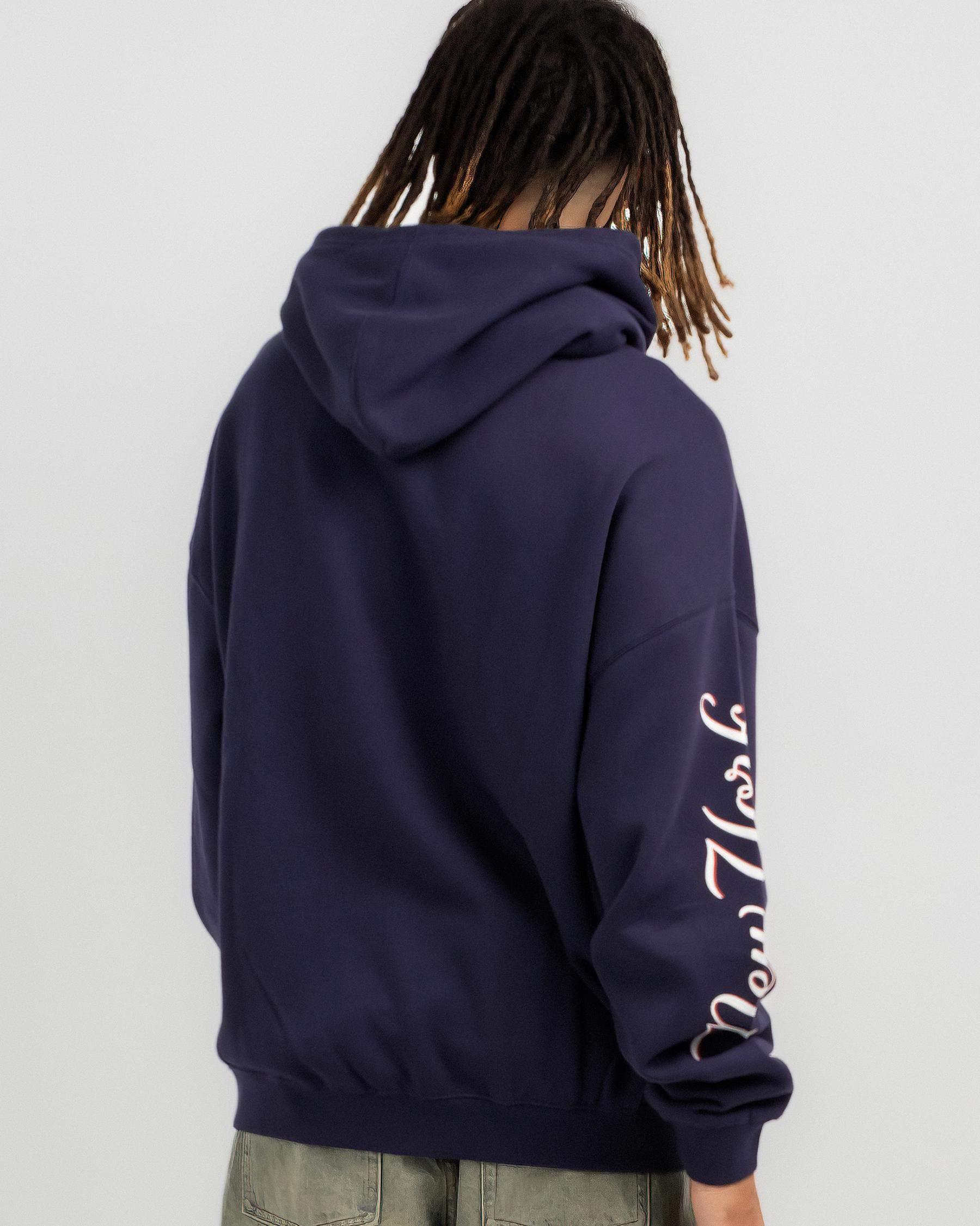 New York Yankees Majestic MLB City Crest Oversize Hoodie Jumper - Navy
