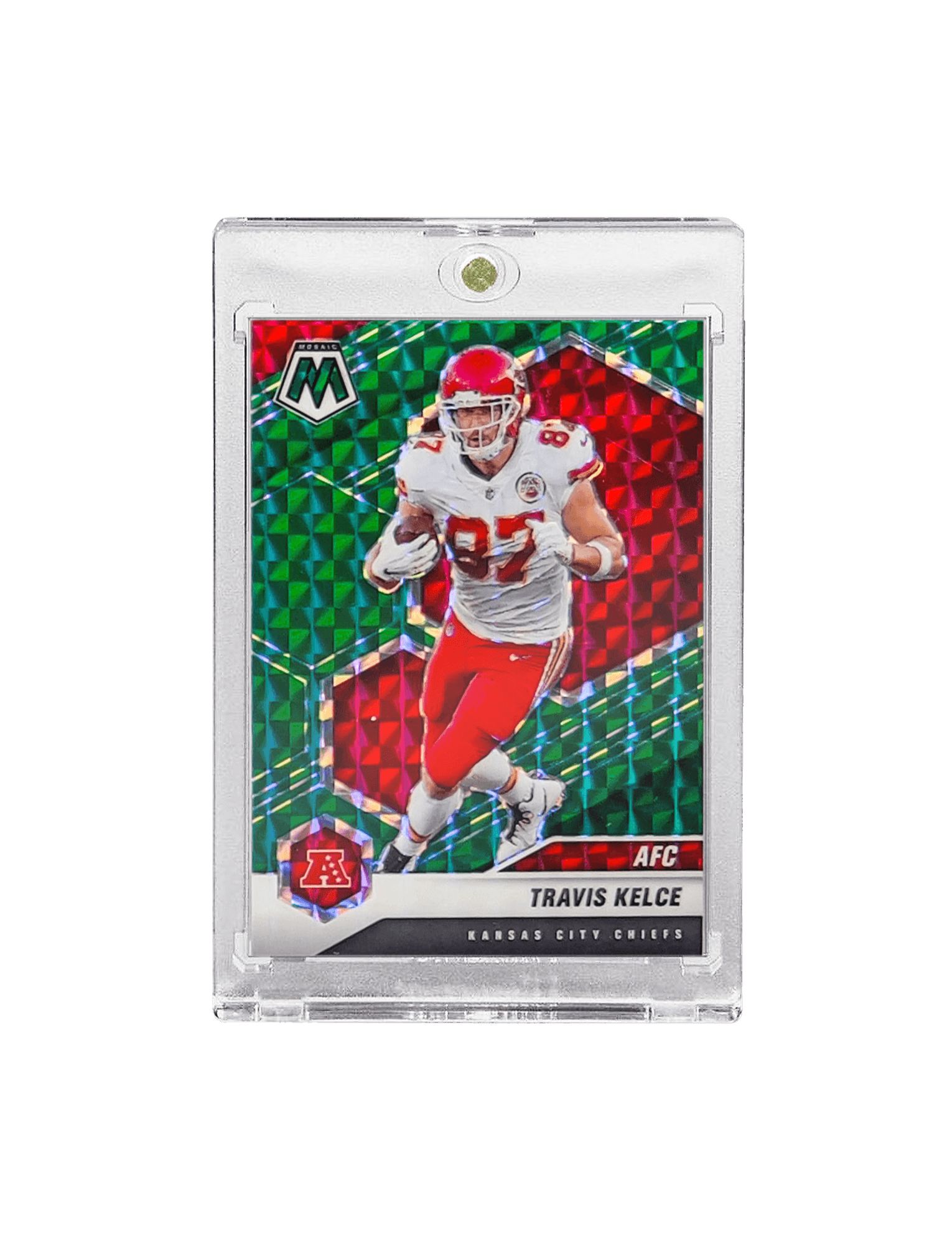 Travis Kelce Kansas City Chiefs Panini NFL Mosaic 21 Green 240 Card