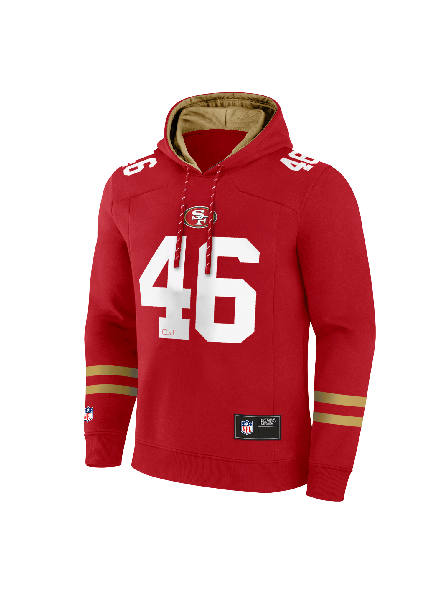 San Francisco 49ers NFL Foundation Panel Hoodie Jumper - Red