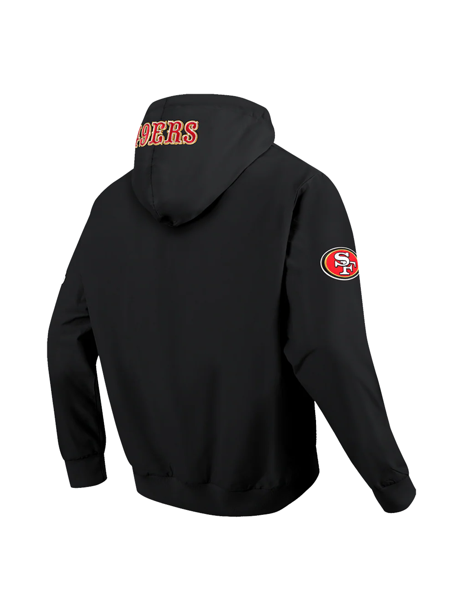 San Francisco 49ers Pro Standard NFL Woven Wind Zip Hoodie Jumper - Black