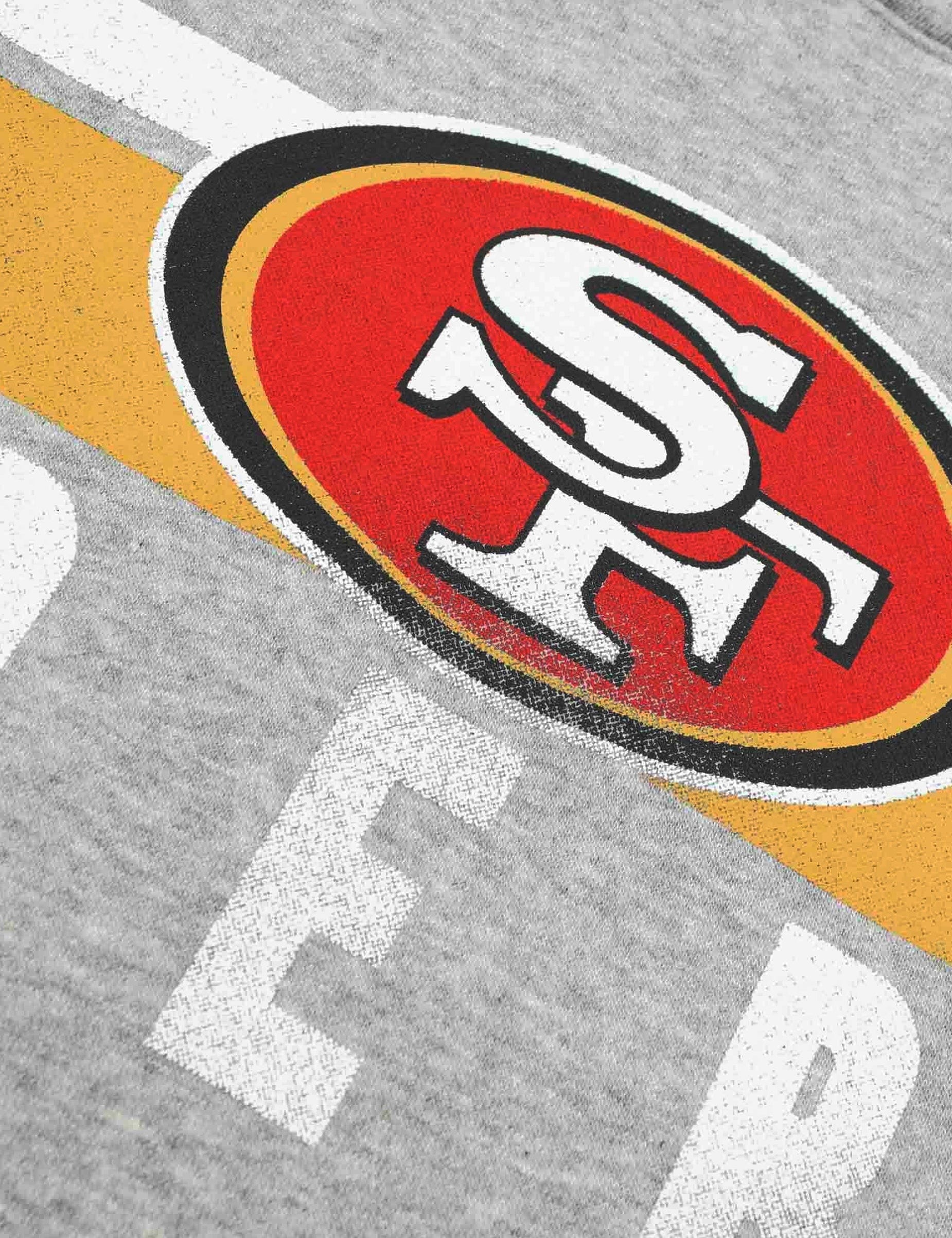 San Francisco 49ers Nike NFL Team Stripes Hoodie Jumper - Heather Grey