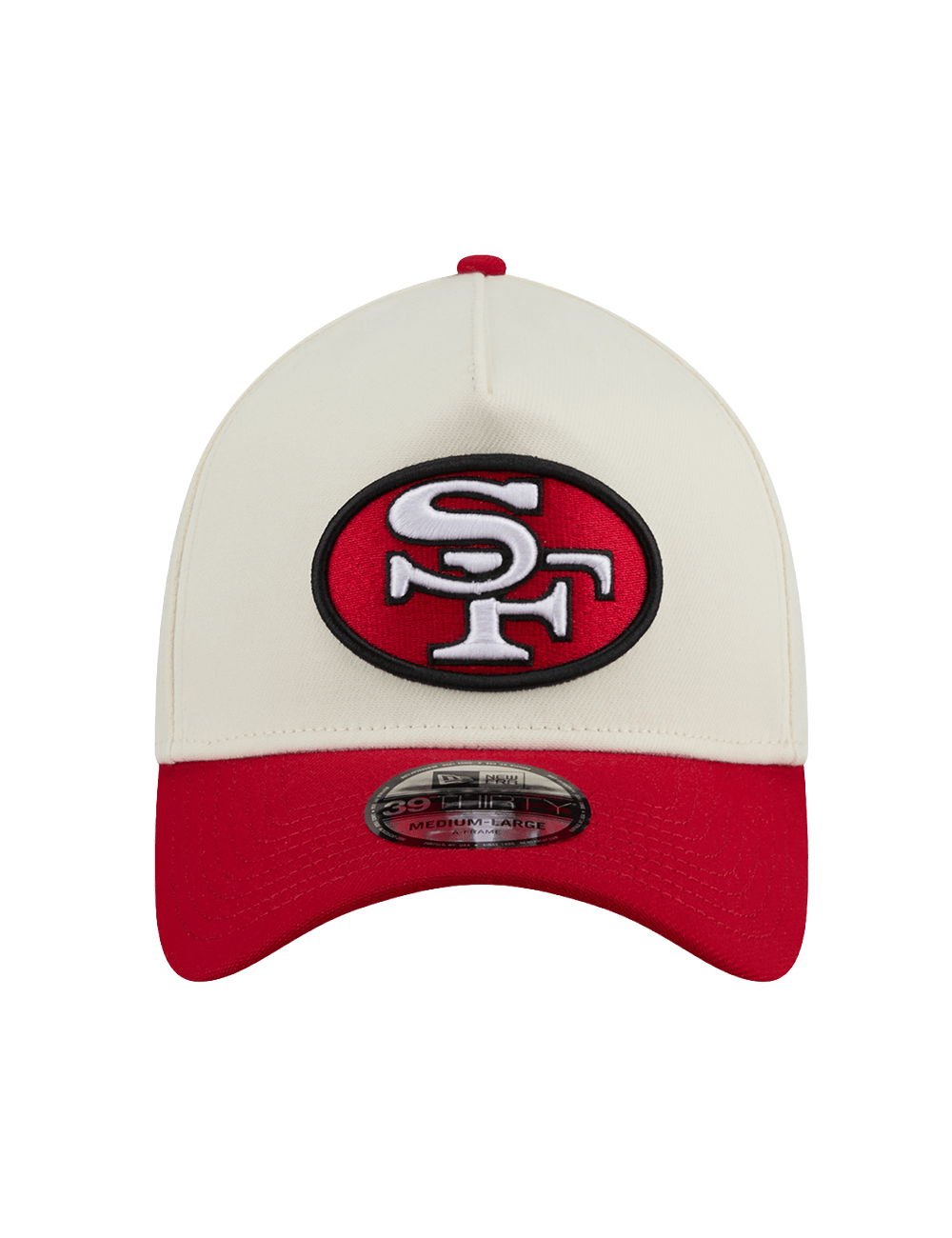 San Francisco 49ers New Era NFL Historic 39THIRTY A-Frame Stretch-Fit Hat - Chrome