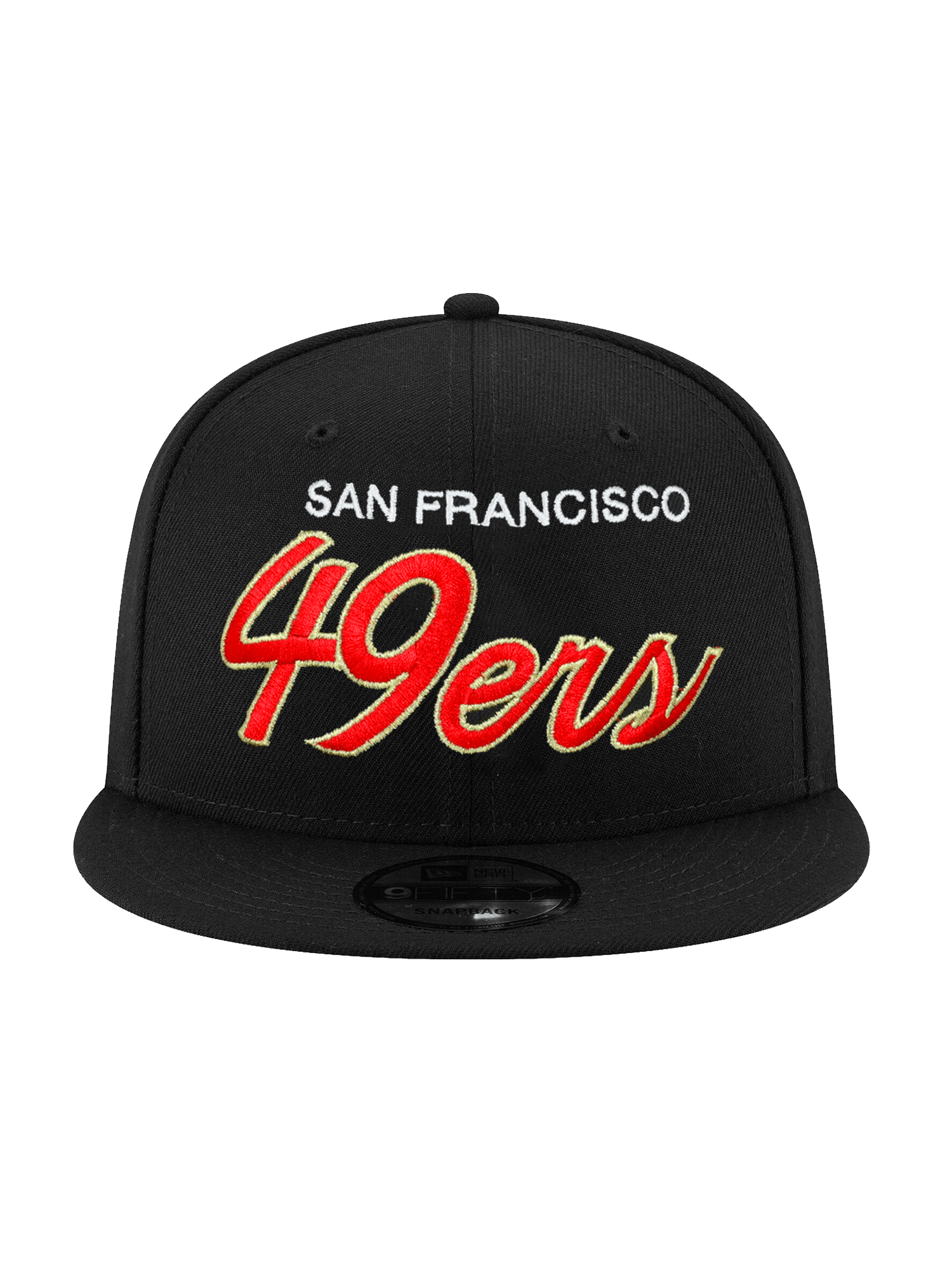 San Francisco 49ers New Era NFL Team Script 9FIFTY Snapback Hat - Black