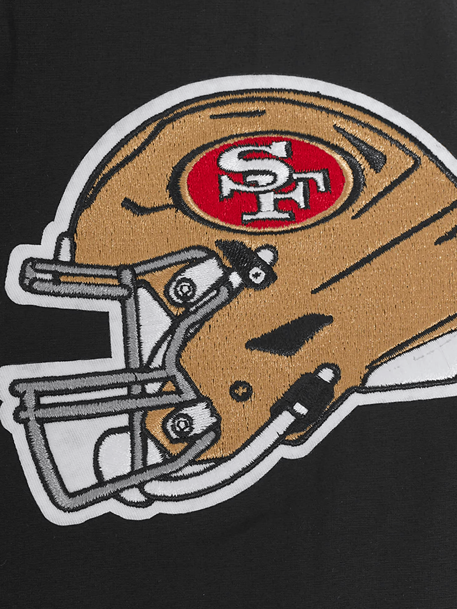 San Francisco 49ers Pro Standard NFL Woven Wind Zip Hoodie Jumper - Black