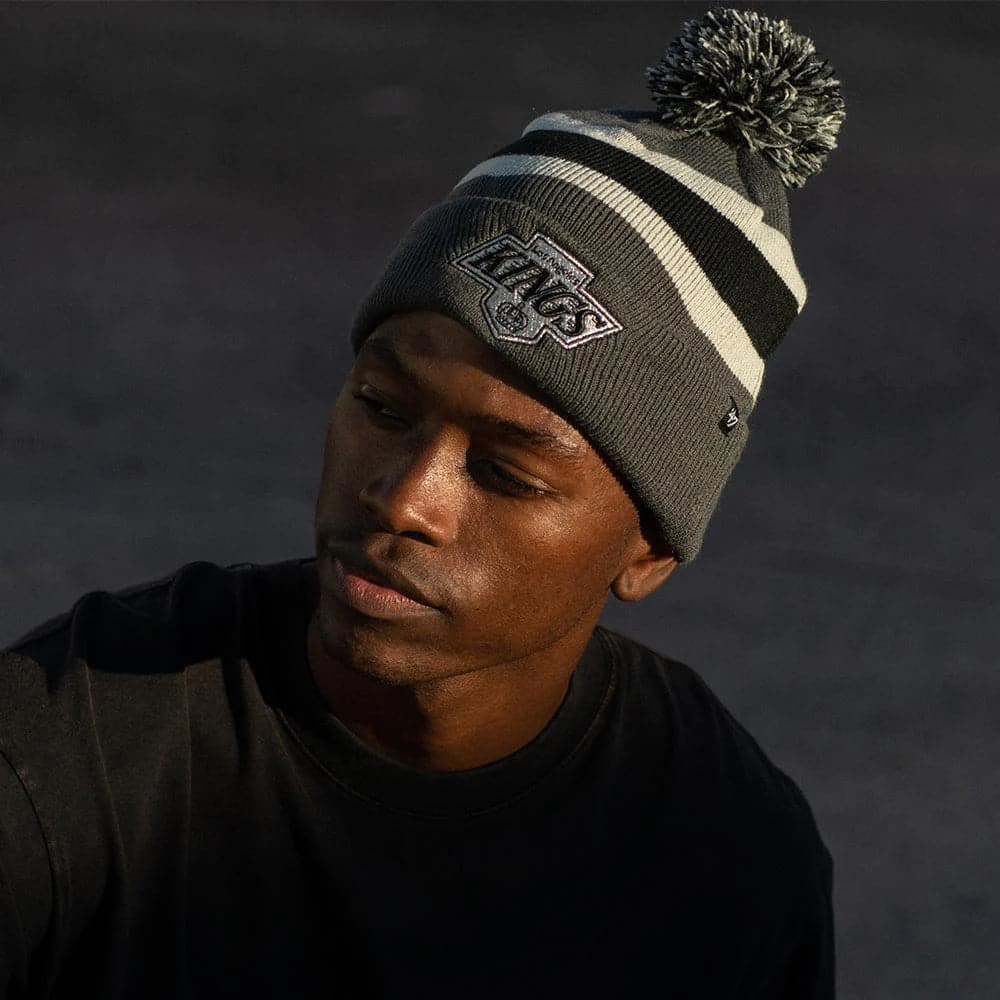 Los Angeles Kings '47 NHL Breakaway Pom Knit Beanie - Charcoal