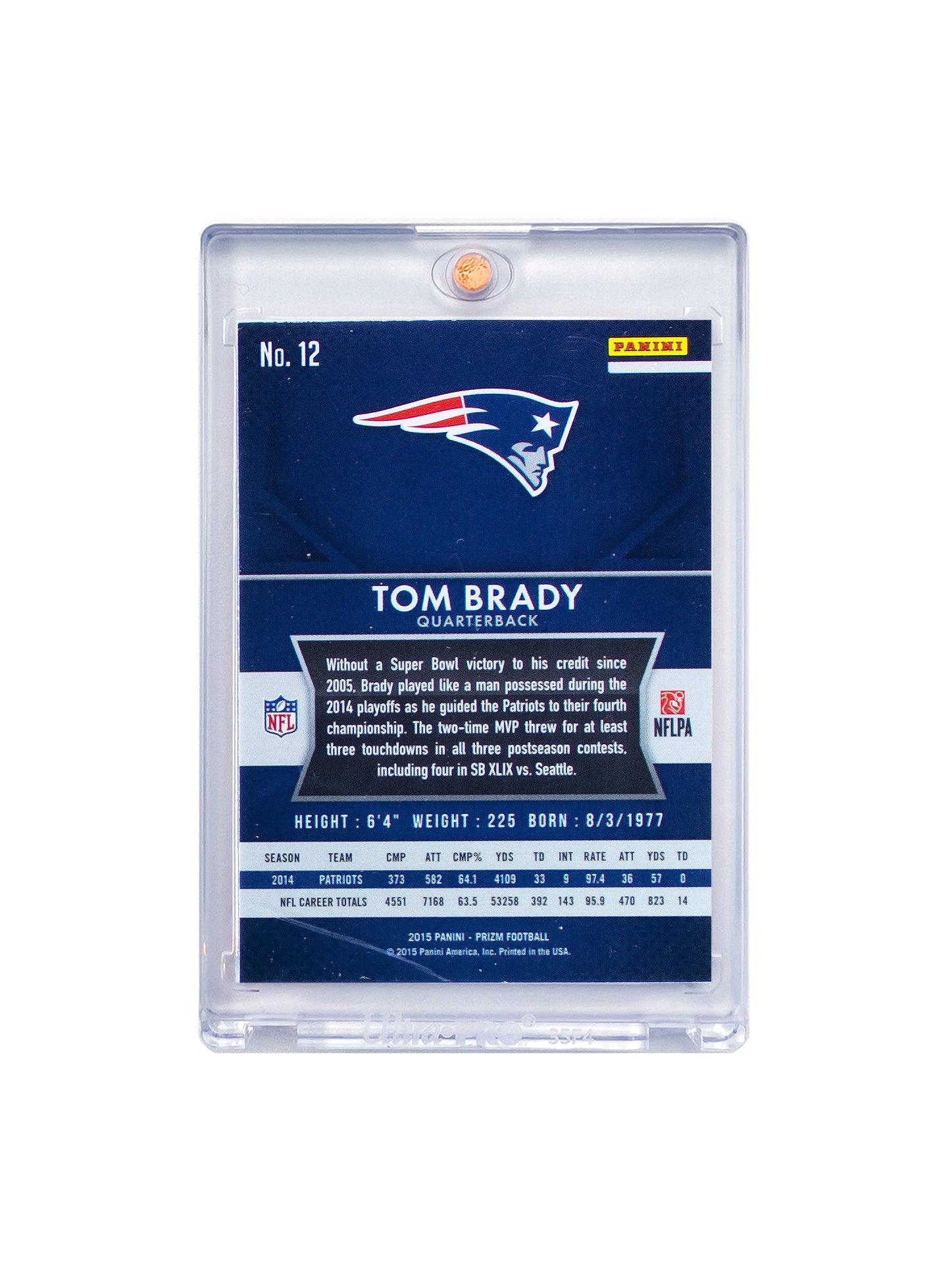 Tom Brady New England Patriots Panini NFL Prizm 2015 Base Card