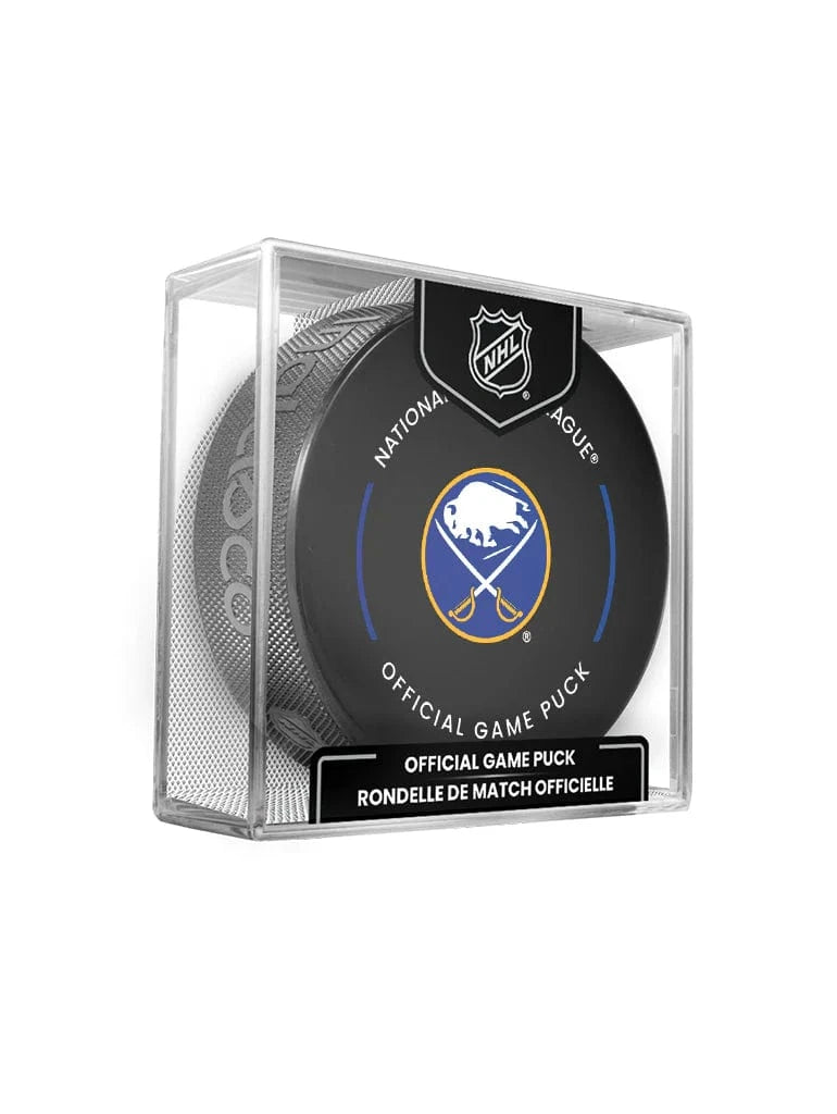 Buffalo Sabres Inglasco NHL 24-25 Official Game Puck In Cube