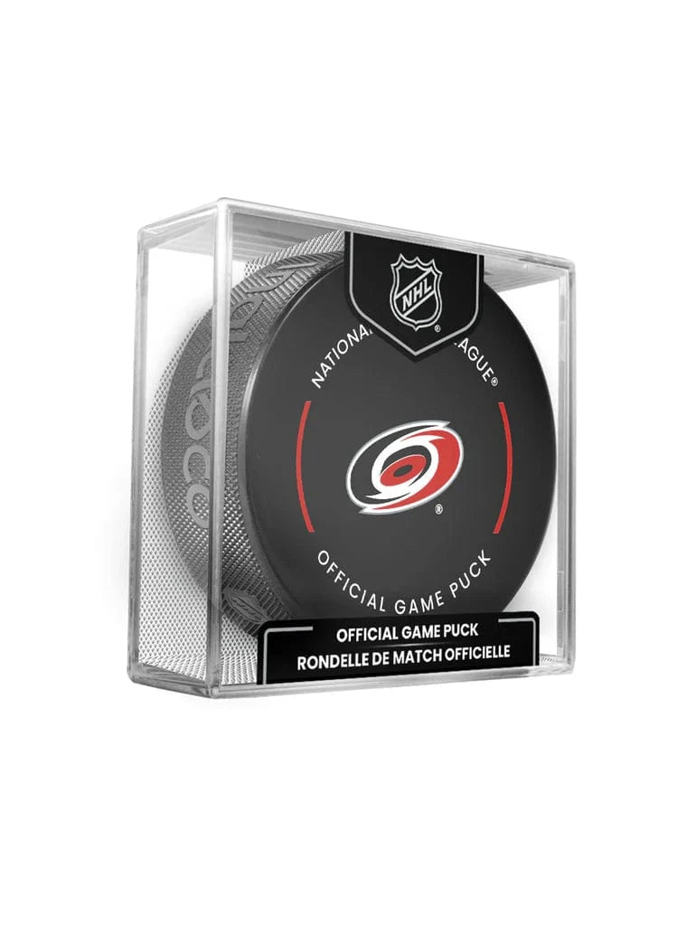 Carolina Hurricanes Inglasco NHL 24-25 Official Game Puck In Cube