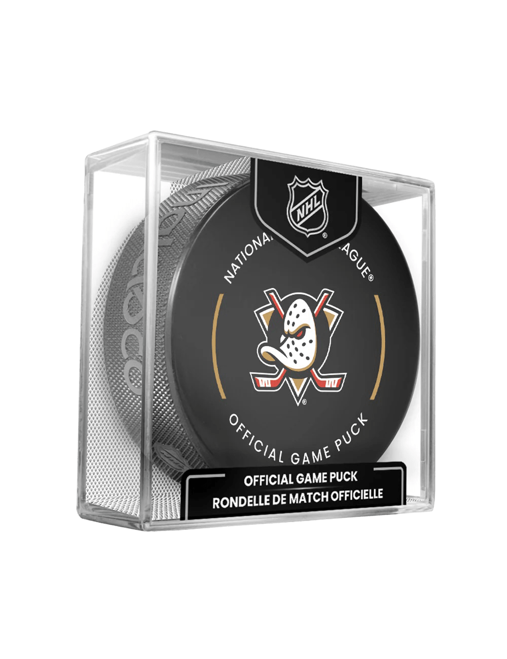 Anaheim Ducks Inglasco NHL 25-26 Official Game Hockey Puck In Cube