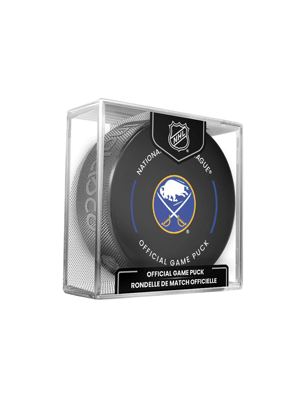 Buffalo Sabres Inglasco NHL 25-26 Official Game Hockey Puck In Cube