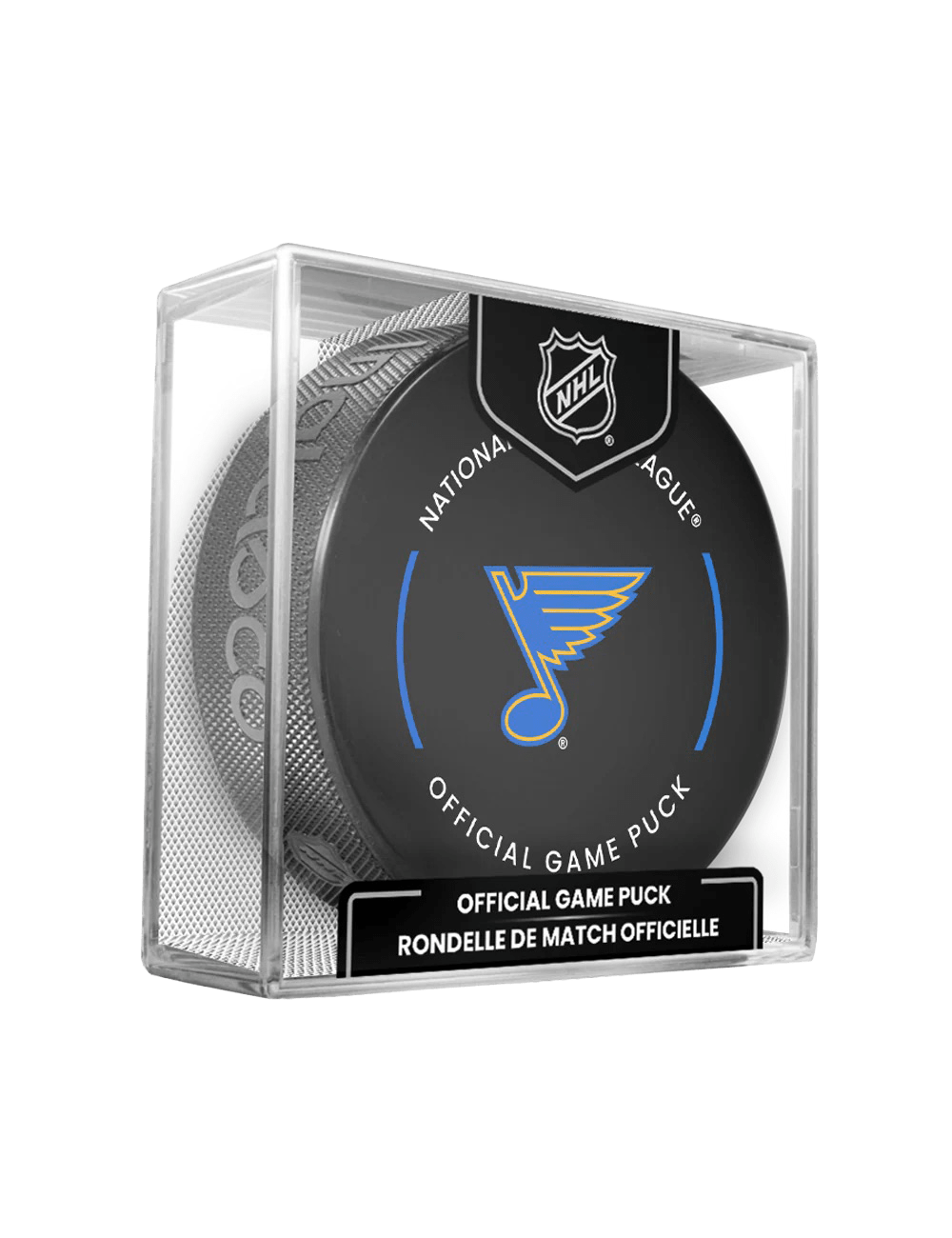 St. Louis Blues Inglasco NHL 25-26 Official Game Hockey Puck In Cube