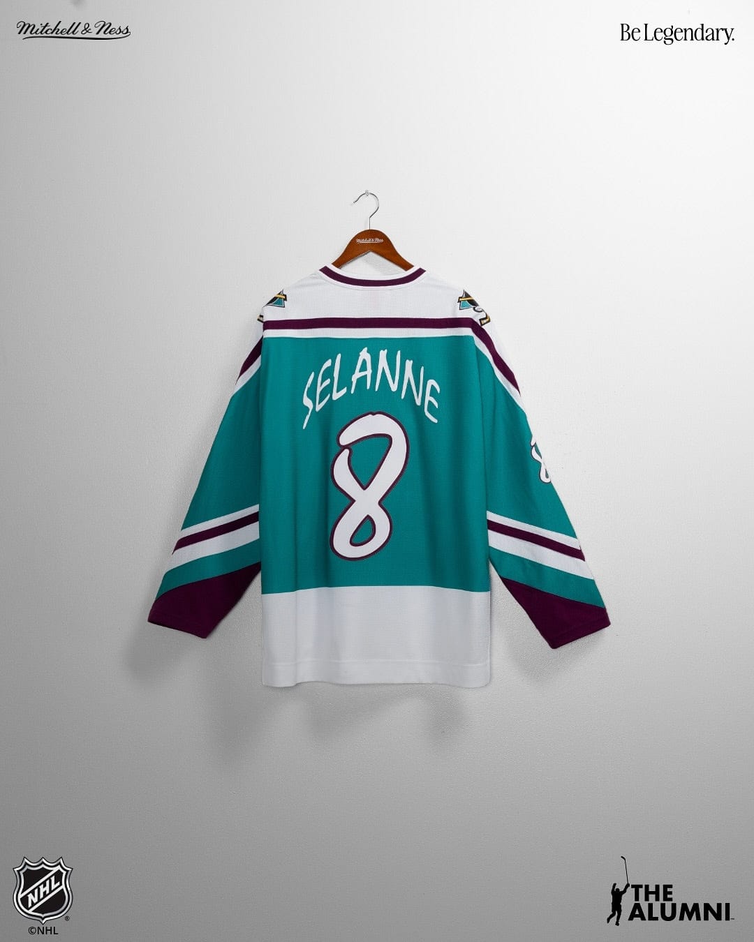 Teemu Selanne Anaheim Ducks Mitchell & Ness NHL 96 Alt Power Play Jersey - Teal