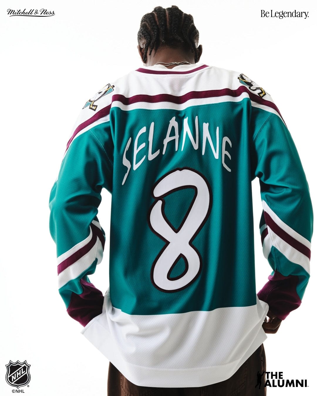 Teemu Selanne Anaheim Ducks Mitchell & Ness NHL 96 Alt Power Play Jersey - Teal