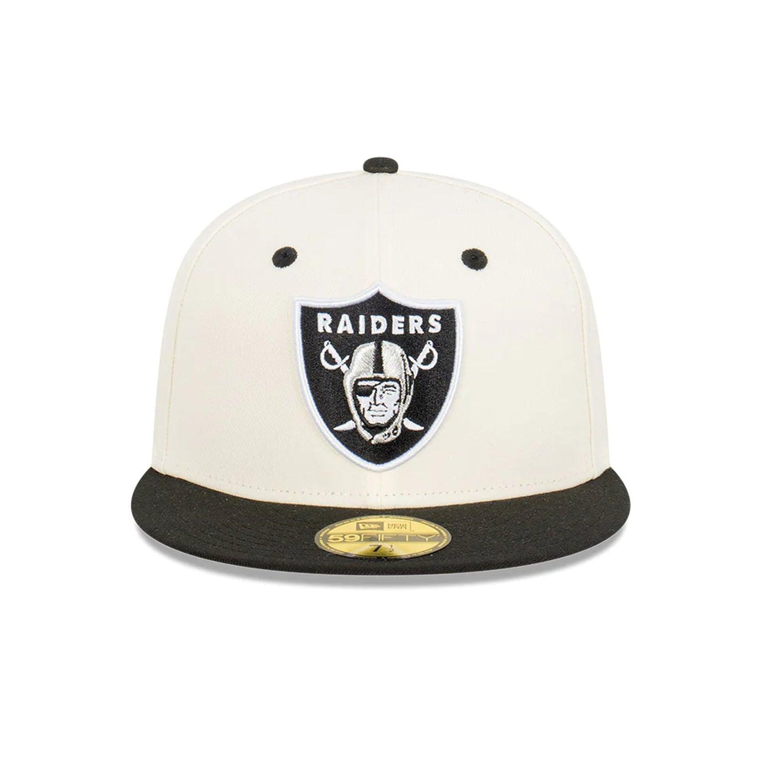 Las Vegas Raiders New Era NFL 2 Tone 59FIFTY Fitted Hat - White