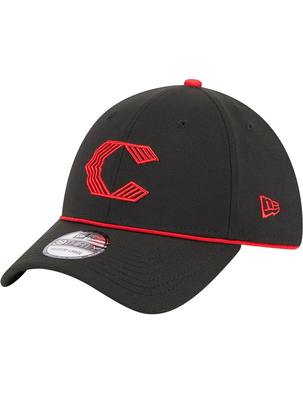 Cincinnati Reds New Era MLB City Connect 39THIRTY Stretch-Fit Hat - Black