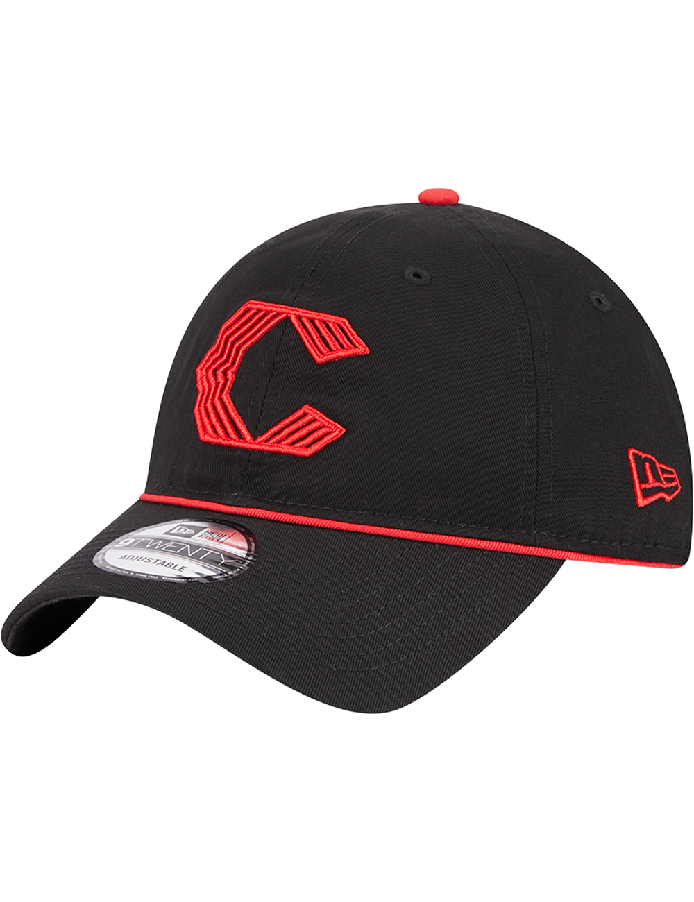 Cincinnati Reds New Era MLB City Connect 9TWENTY Strapback Hat - Black
