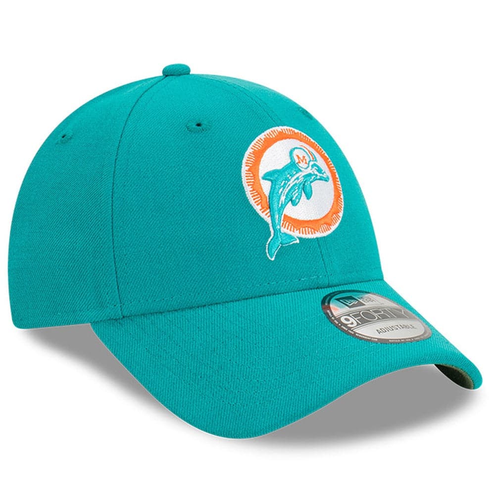 Miami Dolphins New Era NFL Historic 9TWENTY Strapback Hat - Teal