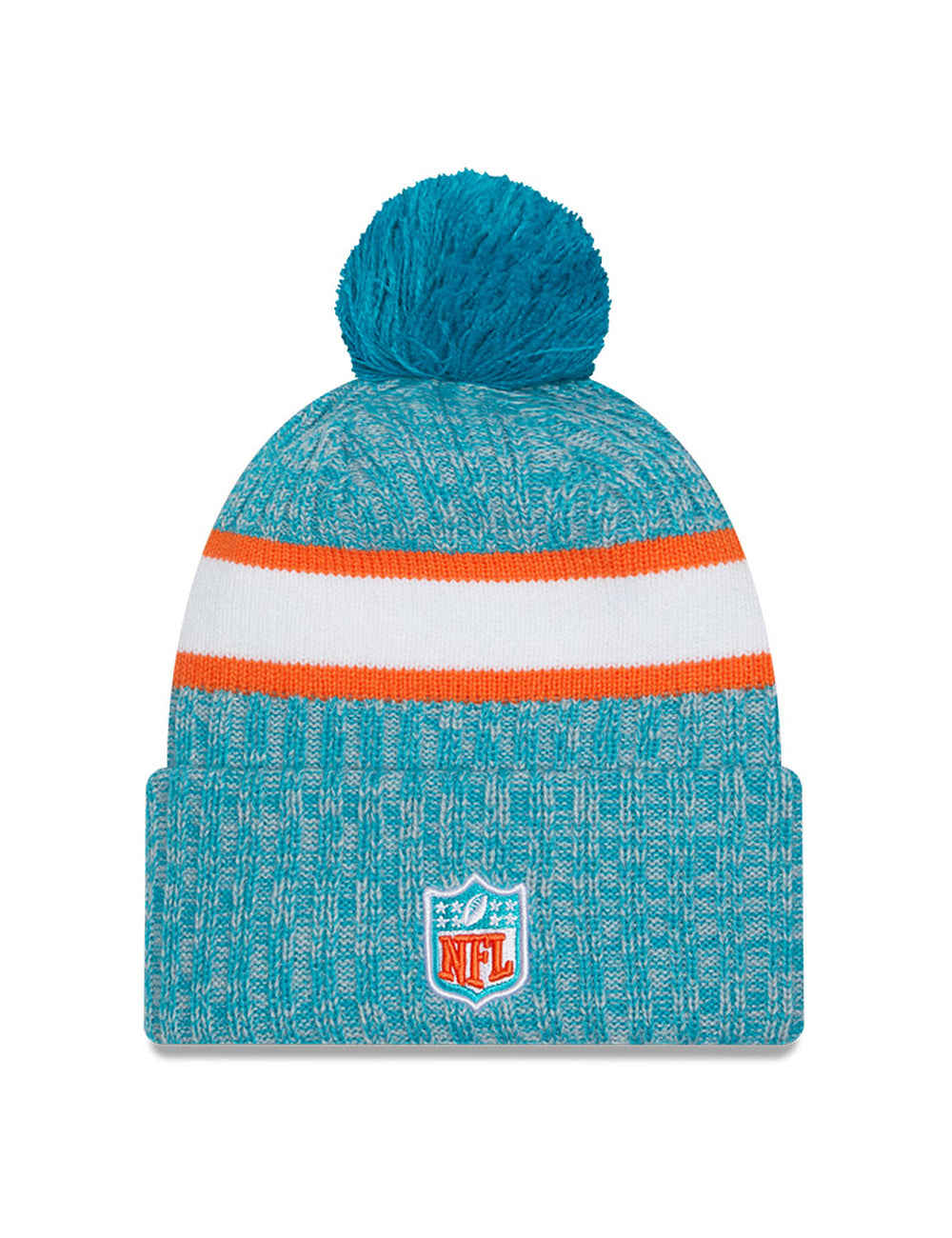Miami Dolphins New Era NFL 23 Sideline Pom Knit Beanie