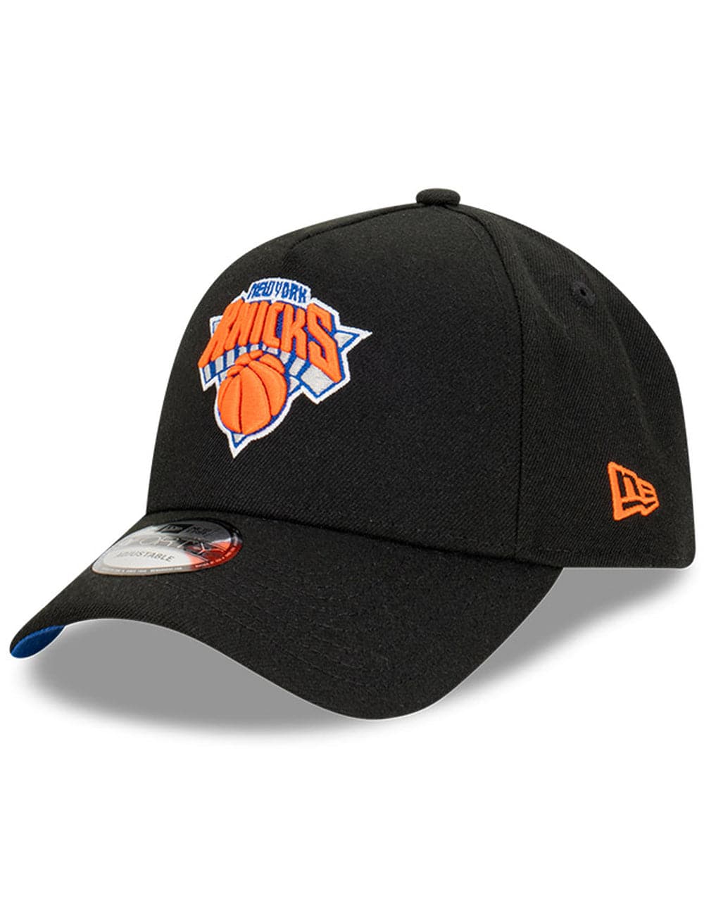 New York Knicks New Era NBA Champs Patch 9FORTY A-Frame Snapback Hat - Black