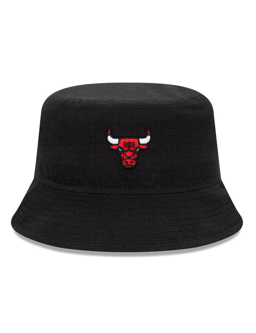Chicago Bulls New Era NBA Ripstop Midi Bucket Hat - Black