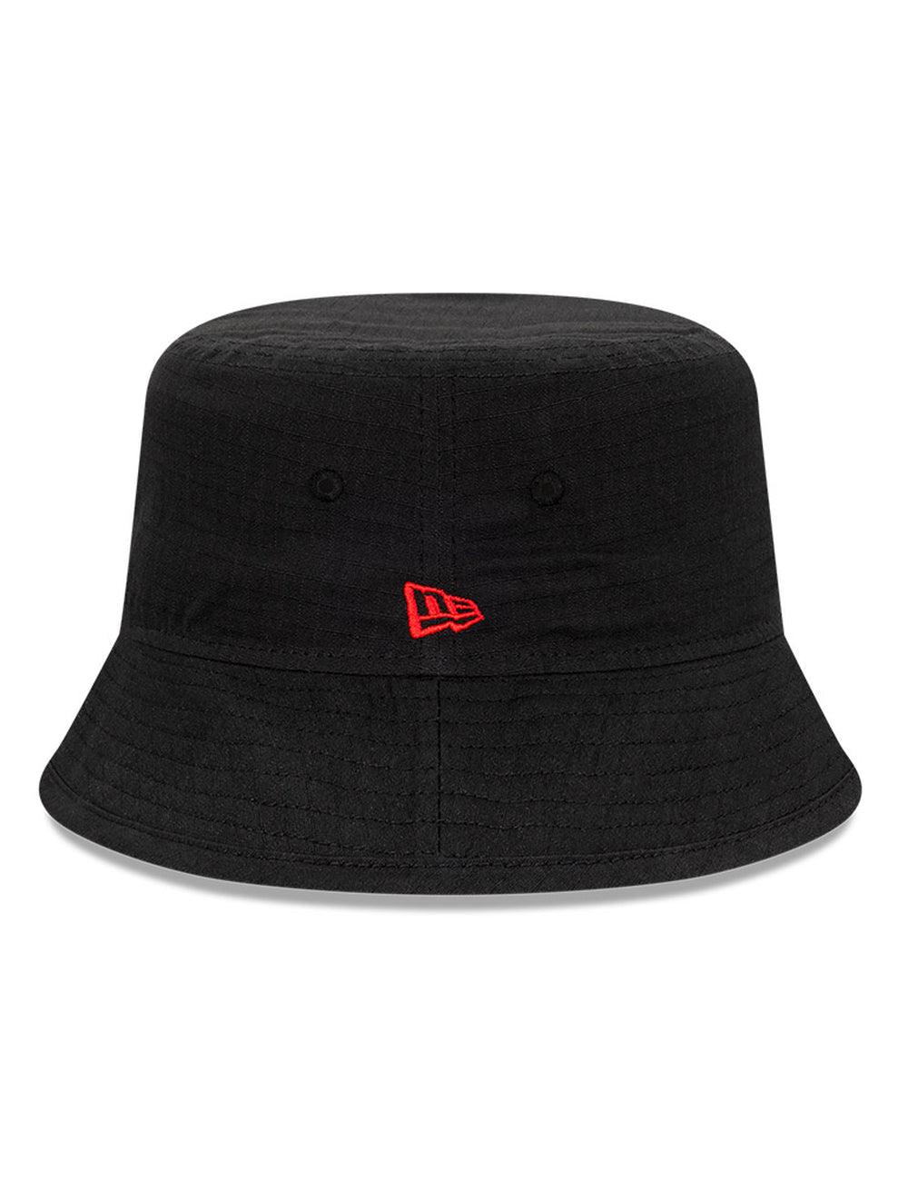 Chicago Bulls New Era NBA Ripstop Midi Bucket Hat - Black