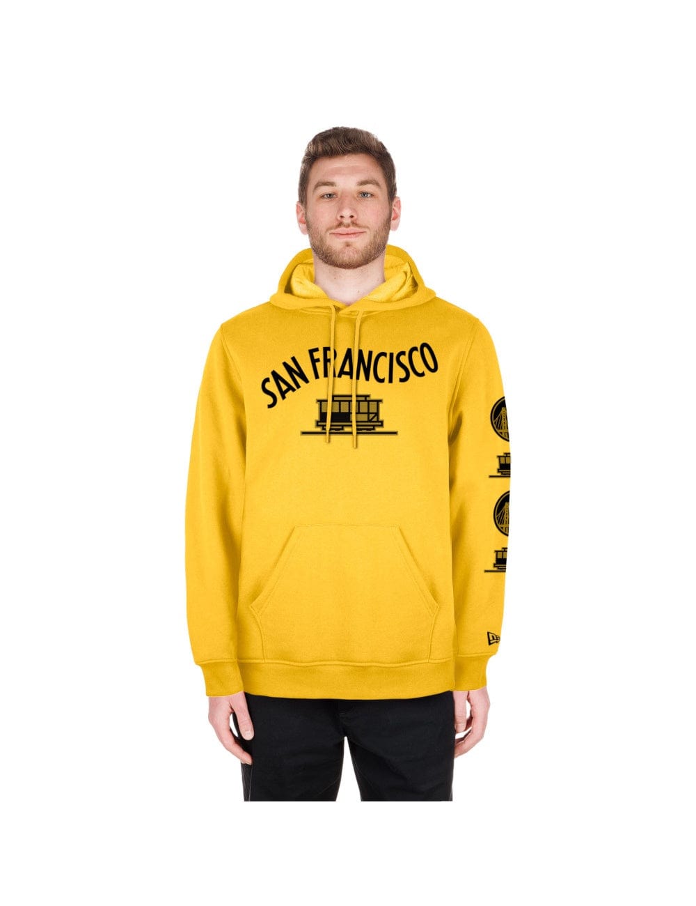 Golden State Warriors New Era NBA 24 City Edition Hoodie Jumper - Yellow