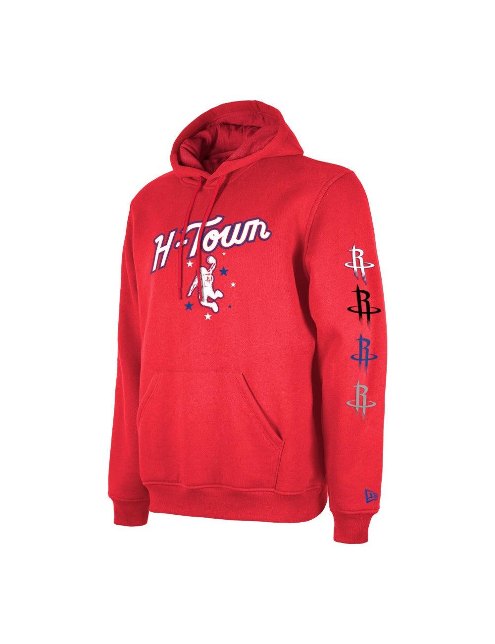 Houston Rockets New Era NBA 24 City Edition Hoodie Jumper - Red