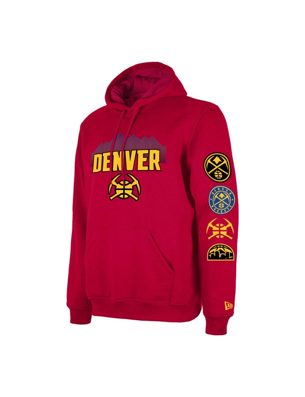 Denver Nuggets New Era NBA 24 City Edition Hoodie Jumper - Dark Red