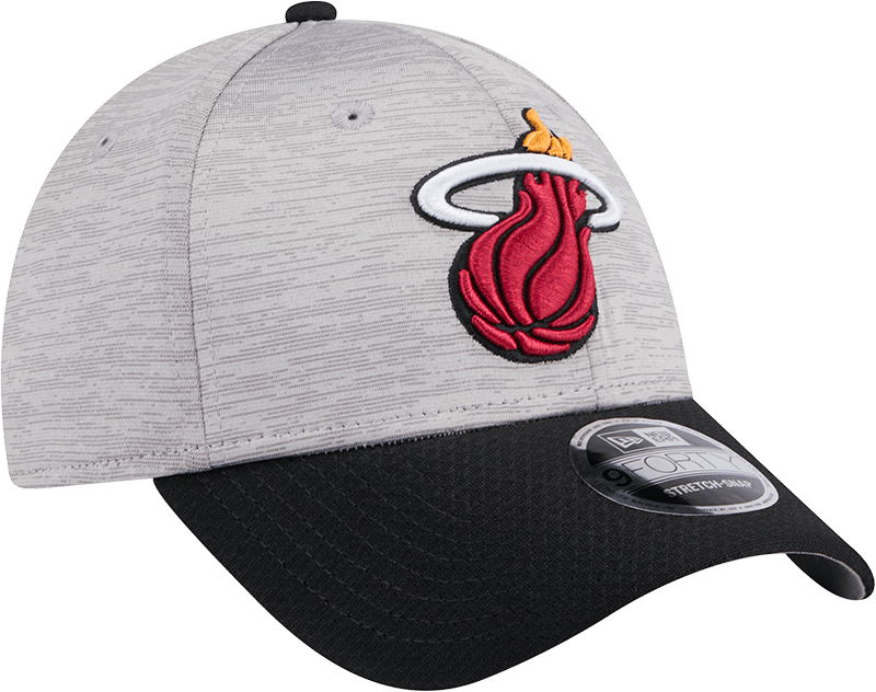 Miami Heat New Era NBA Team Active Digi-Tech 9FORTY Snapback Hat - Graphite Grey