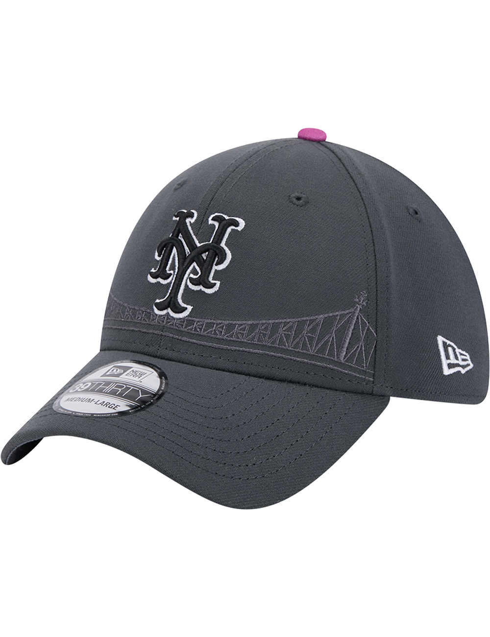 New York Mets New Era MLB City Connect 39THIRTY Stretch-Fit Hat - Graphite