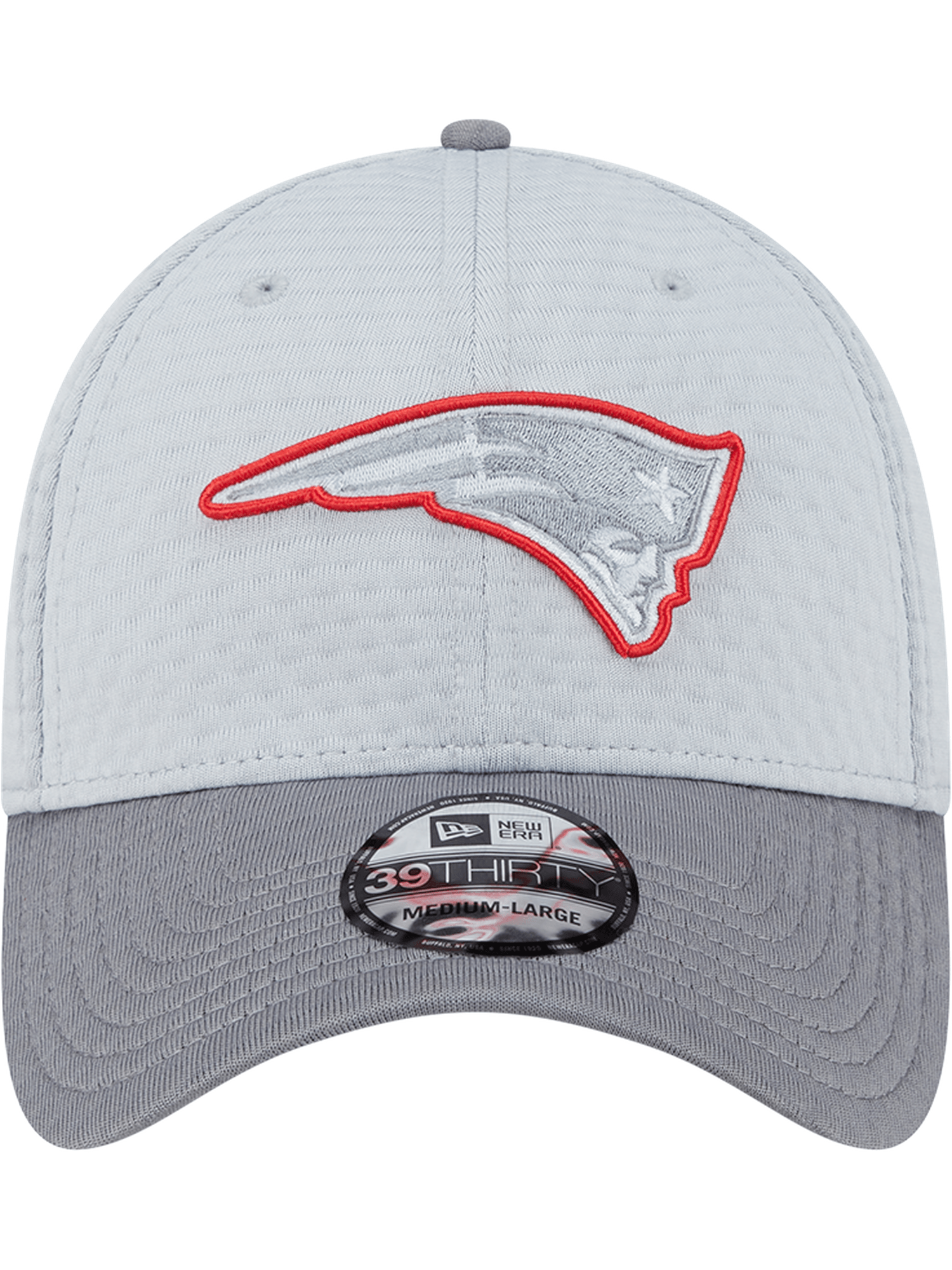 New England Patriots New Era NFL 24 Training 39THIRTY Stretch-Fit Hat - Grey