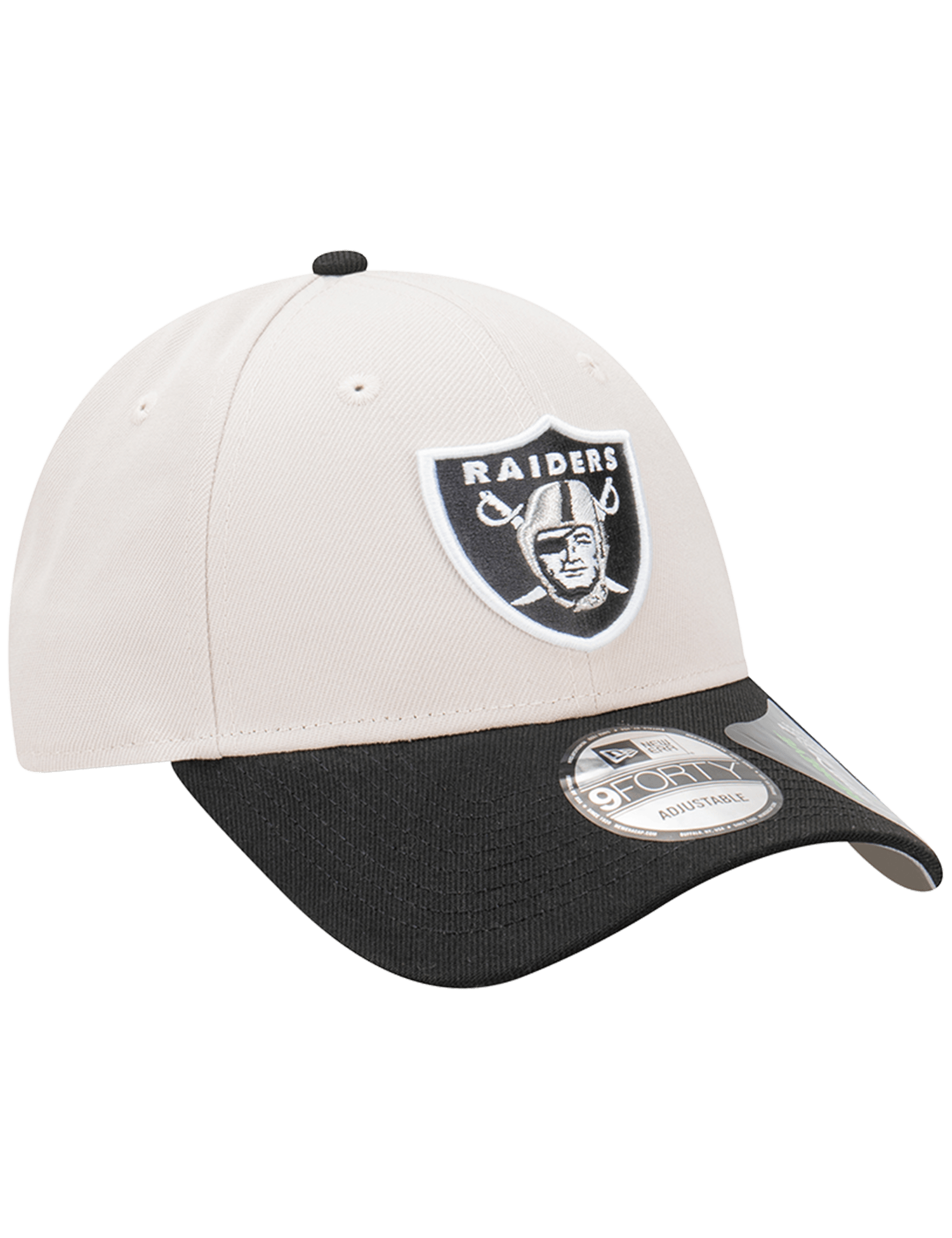 Las Vegas Raiders New Era NFL Team 2 Tone Repreve 9FORTY Strapback Hat - Stone