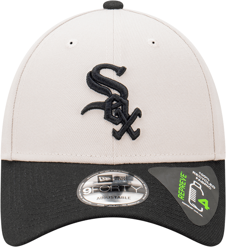 Chicago White Sox New Era MLB Team 2 Tone Repreve 9FORTY Strapback Hat - Stone