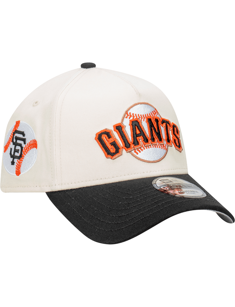 San Francisco Giants New Era MLB Baseball Patch 9FORTY A-Frame Snapback - Chrome