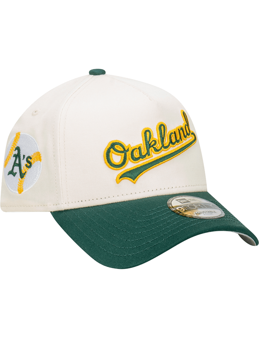 Oakland Athletics New Era MLB Baseball Patch 9FORTY A-Frame Snapback - Chrome