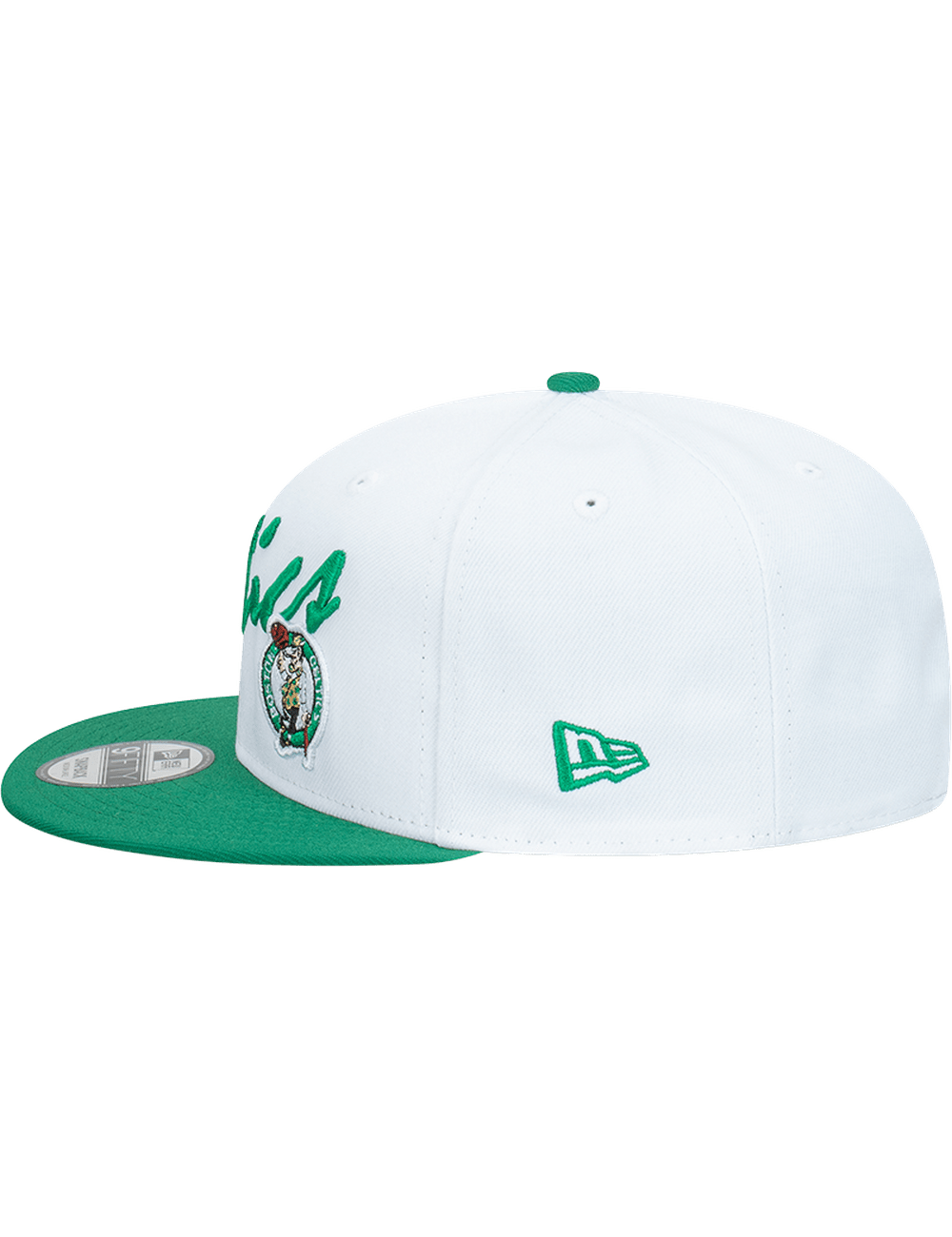 Boston Celtics New Era NBA Vintage Script 9FIFTY Snapback Hat - White