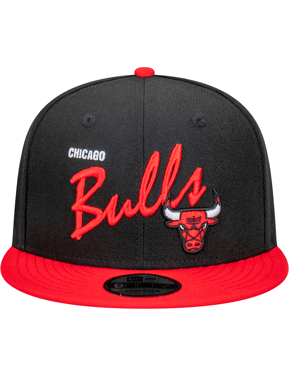 Chicago Bulls New Era NBA Vintage Script 9FIFTY Snapback Hat - Black