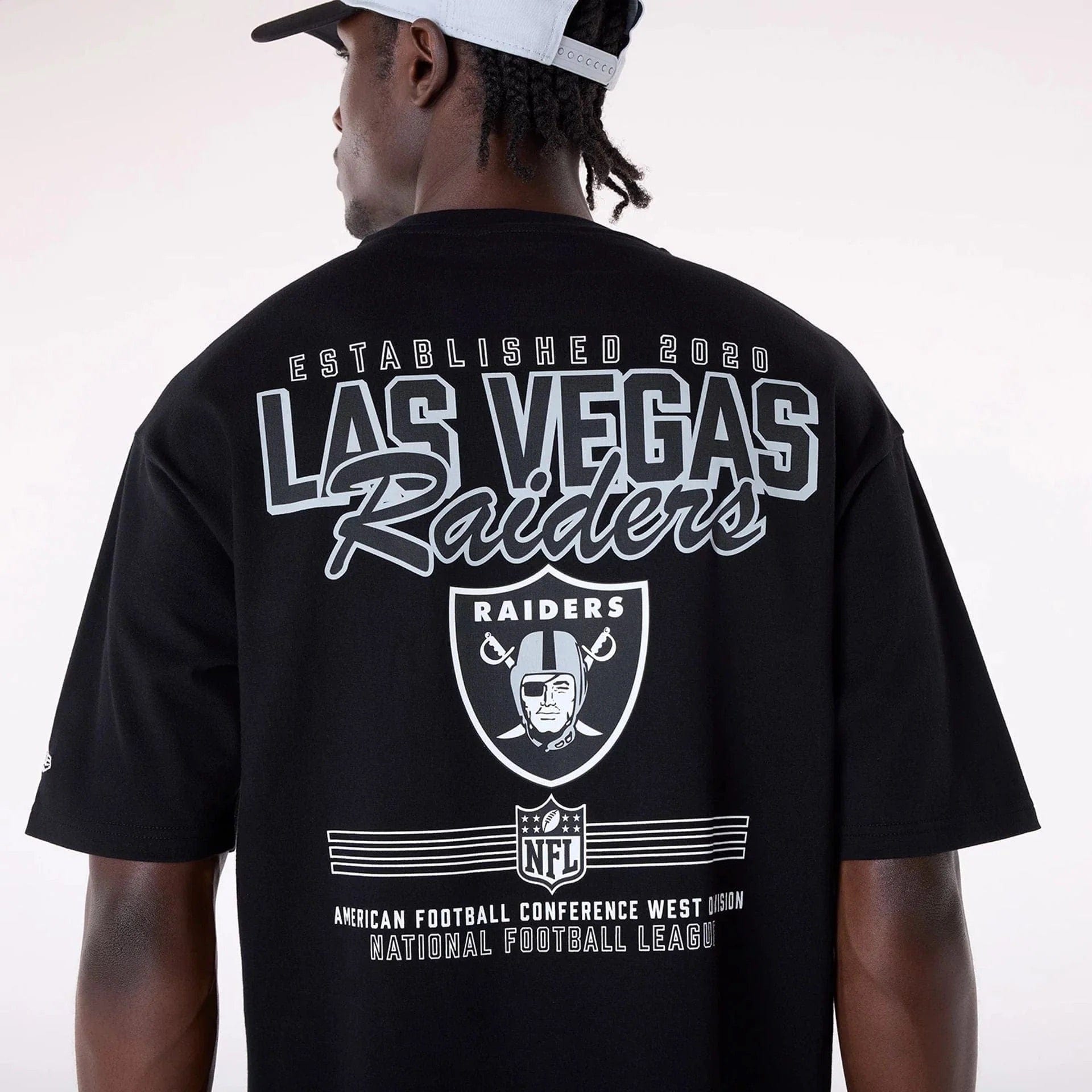 Las Vegas Raiders New Era NFL Graphic Hit Oversized T-Shirt - Black