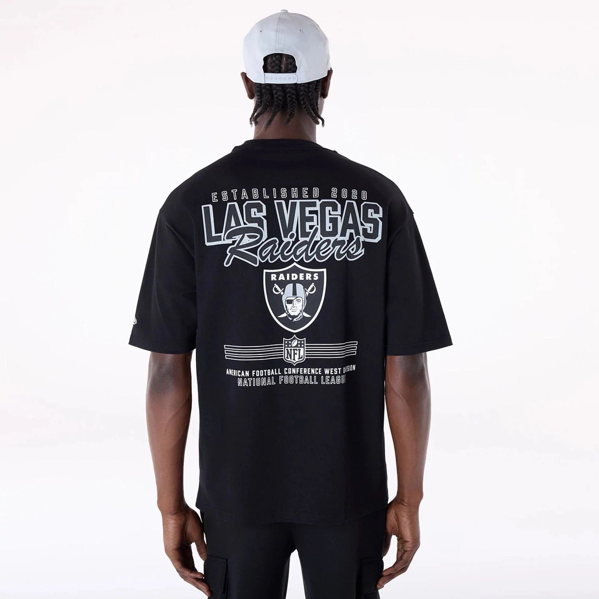 Las Vegas Raiders New Era NFL Graphic Hit Oversized T-Shirt - Black