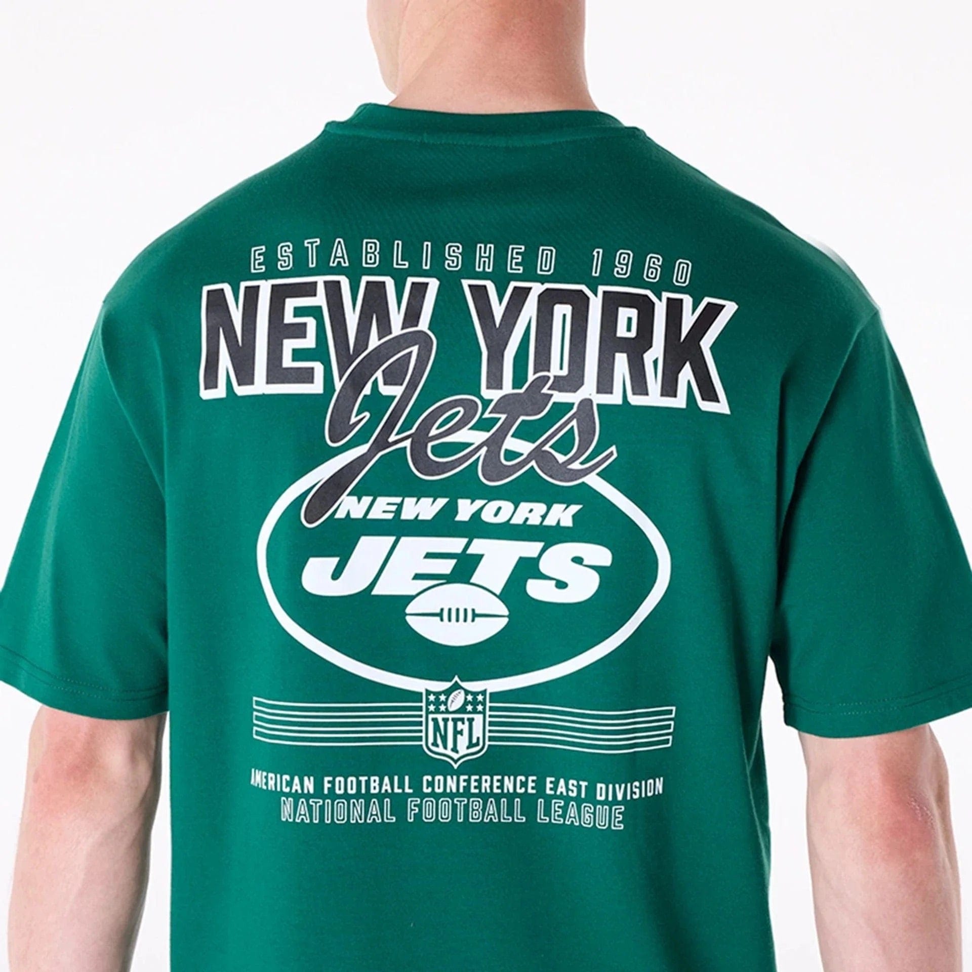 New York Jets New Era NFL Graphic Hit Oversized T-Shirt - Green