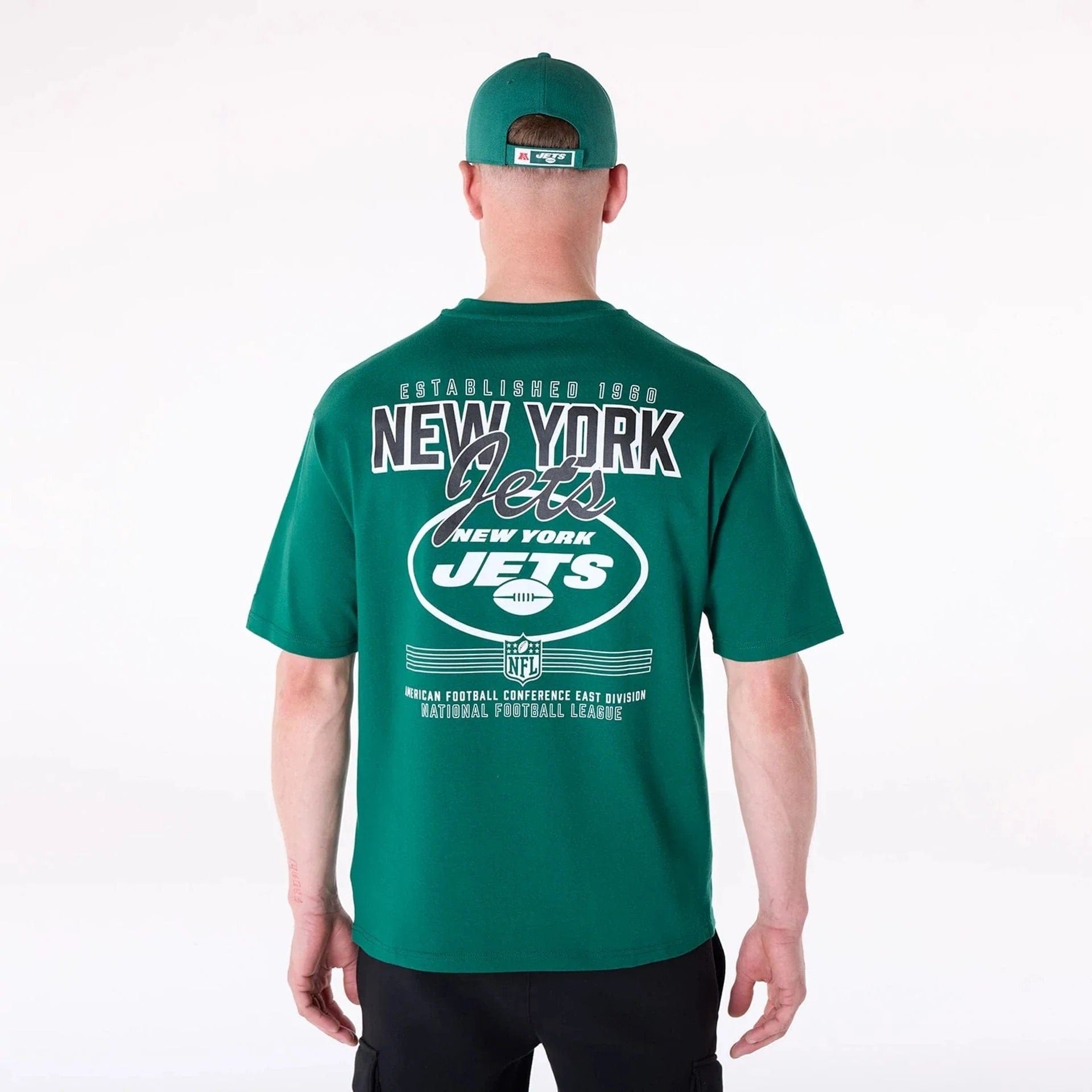 New York Jets New Era NFL Graphic Hit Oversized T-Shirt - Green