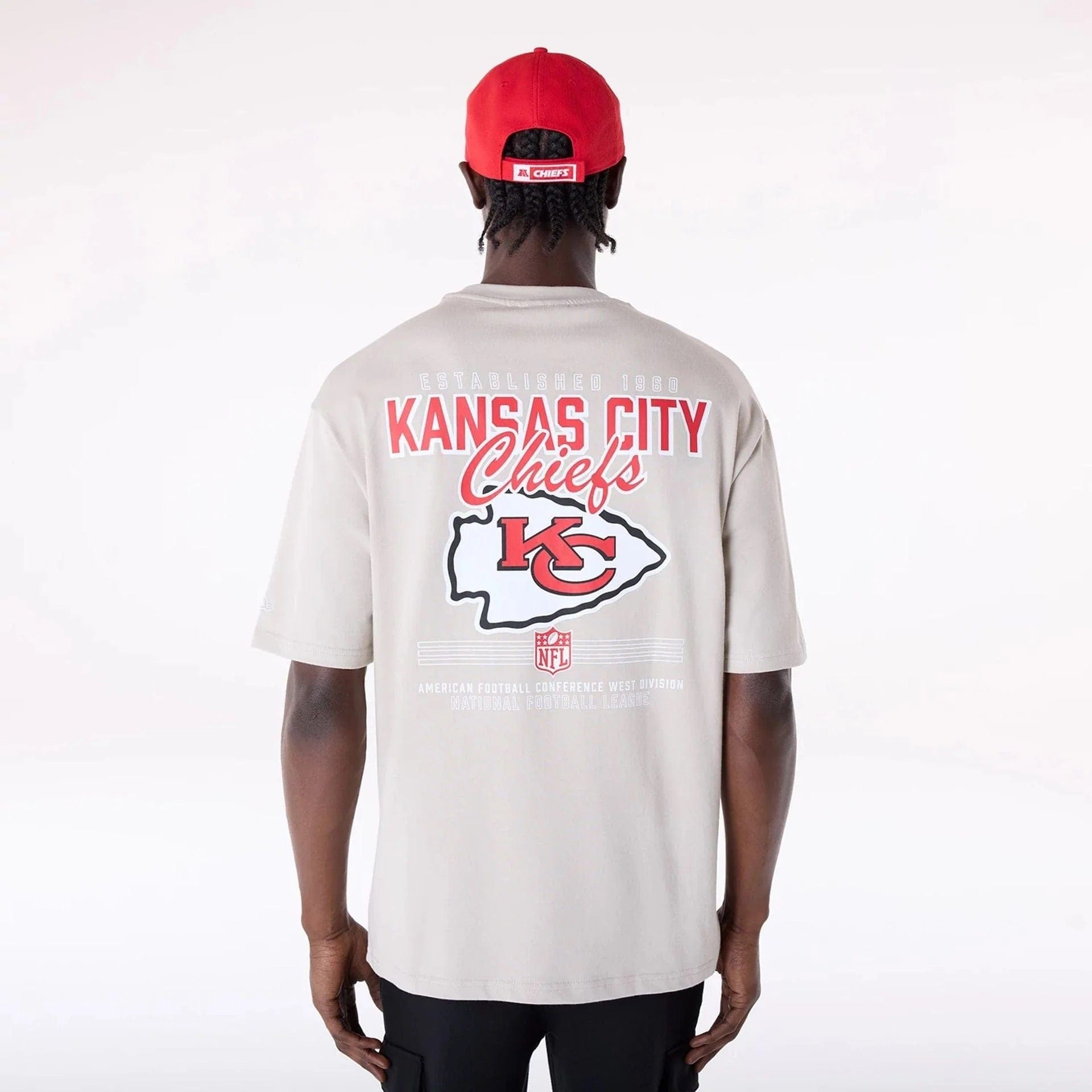 Kansas City Chiefs New Era NFL Graphic Hit Oversized T-Shirt - Stone