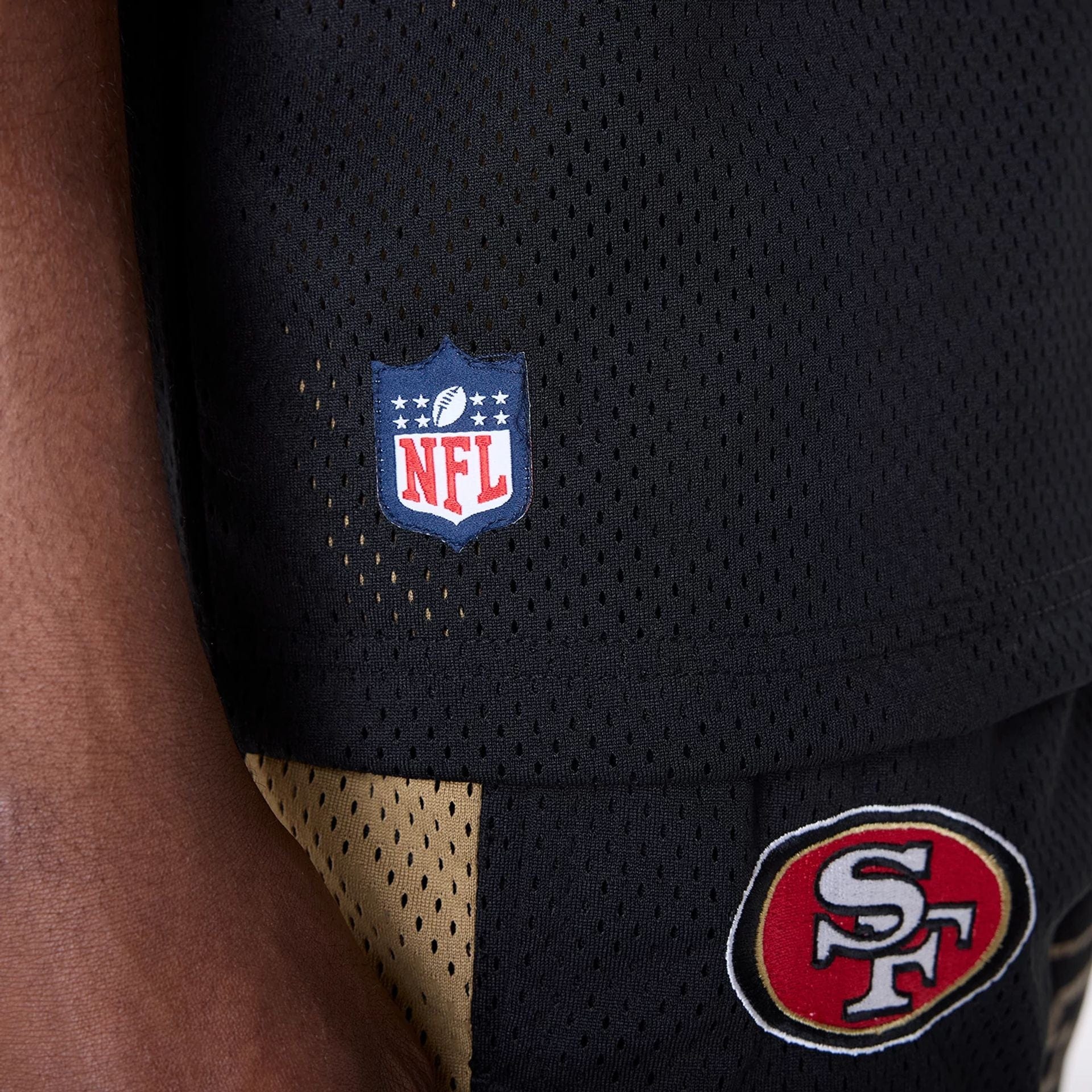 San Francisco 49ers New Era NFL Fan Mesh Print Replica Jersey - Black