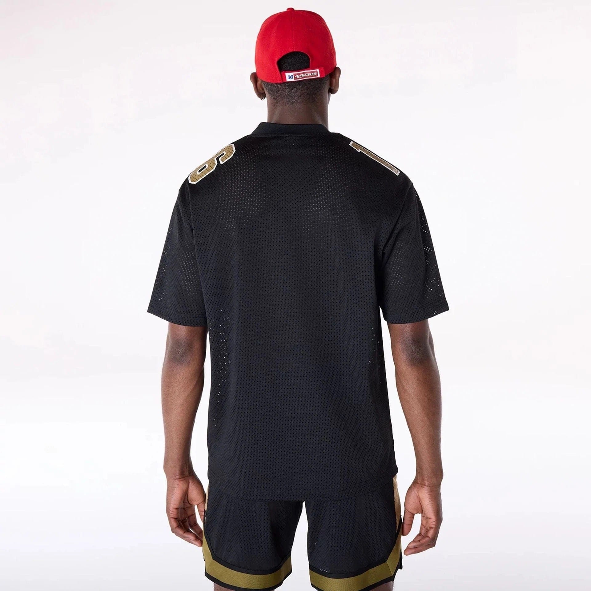 San Francisco 49ers New Era NFL Fan Mesh Print Replica Jersey - Black
