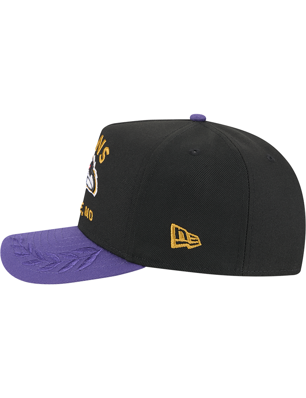 Baltimore Ravens New Era NFL 25 Draft Pre-Curved 9FIFTY A-Frame Snapback Hat - Black