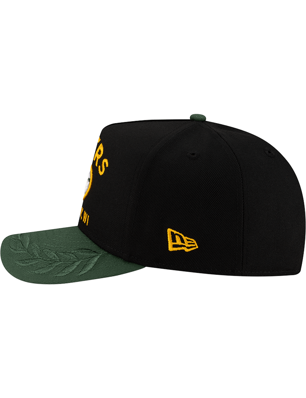 Green Bay Packers New Era NFL 25 Draft Pre-Curved 9FIFTY A-Frame Snapback Hat - Black