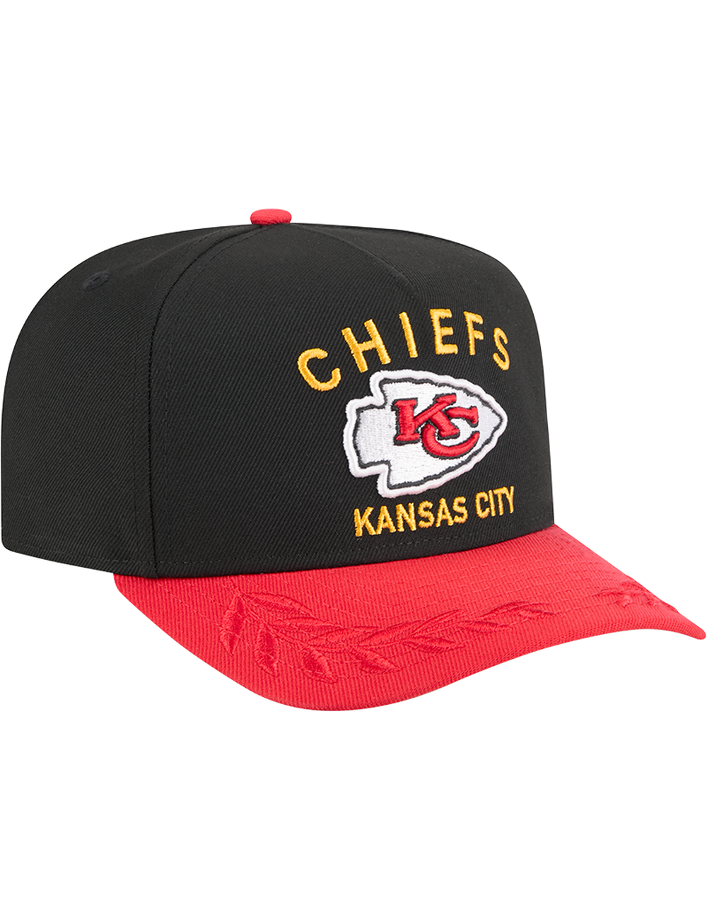 Kansas City Chiefs New Era NFL 25 Draft Pre-Curved 9FIFTY A-Frame Snapback Hat - Black